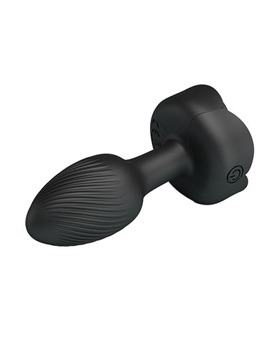 Pretty Love Olman Small Butt Plug w/Multi Color Bottom Light - Black