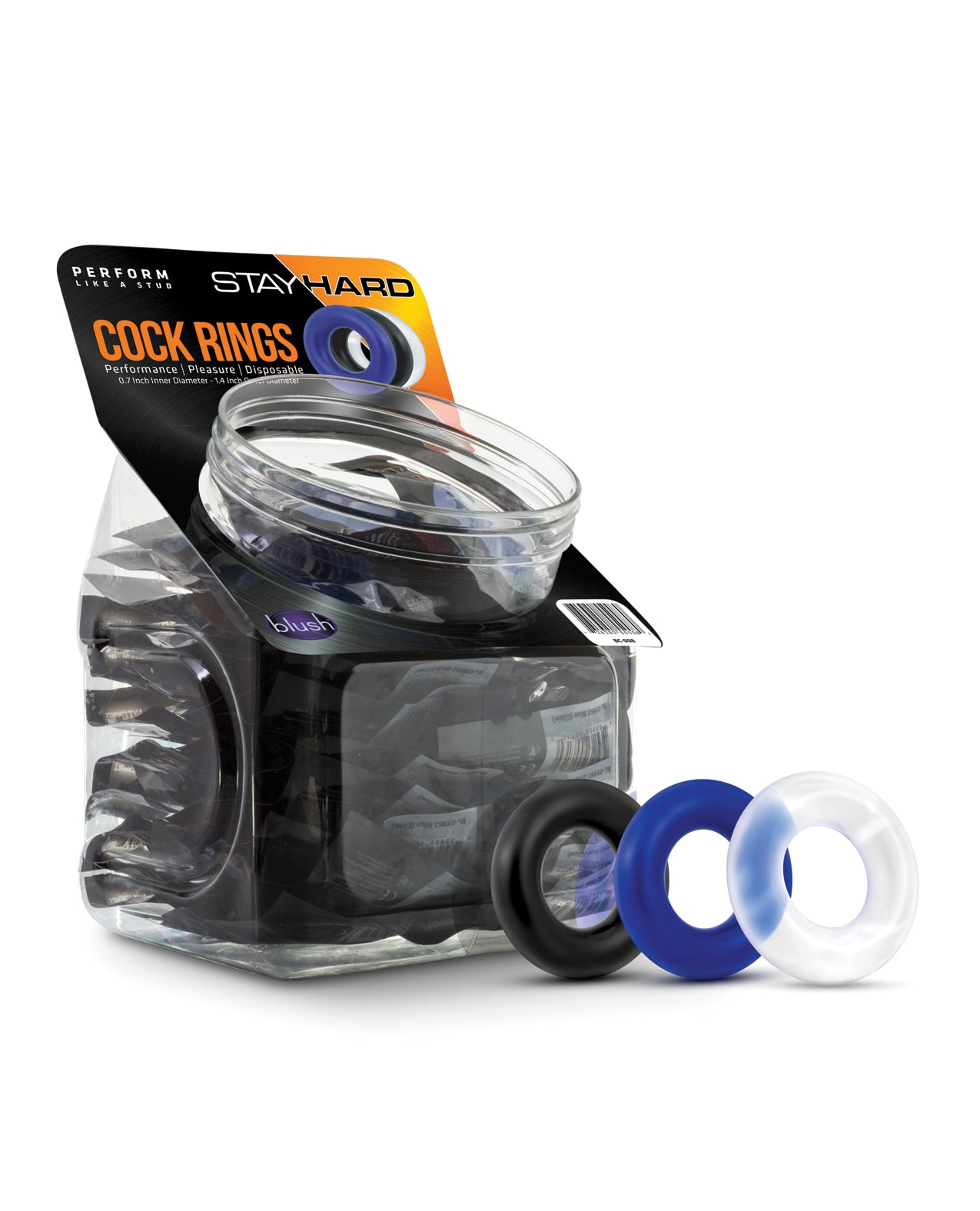 Blush Stay Hard Donut Rings - Display of 50