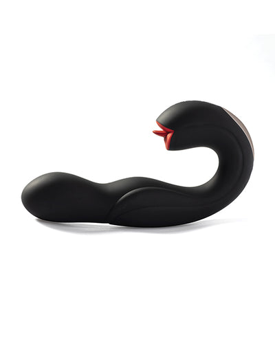 Joi Pro Rotating Head G-Spot Vibrator & Clit Licker w/Remote - Black