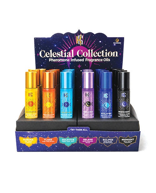 Kama Sutra Celestial Collection Pheromone Roll On Prepack Display - 24 pc