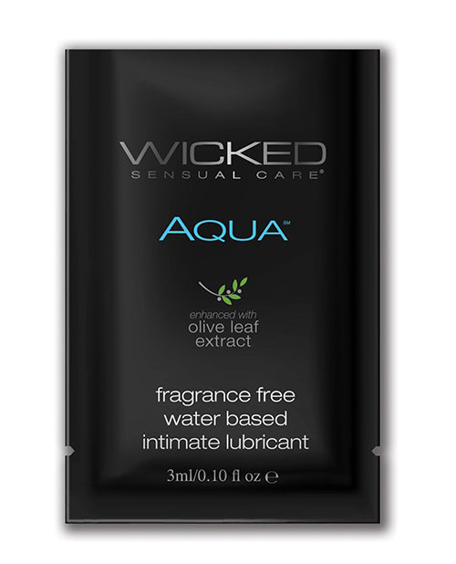Wicked Sensual Care Aqua Water Based Lubricant .1 oz - Assorted Flavors