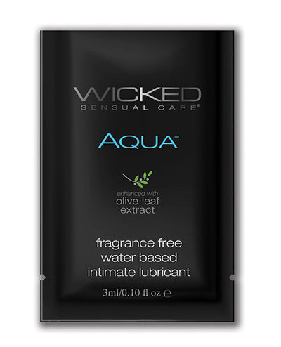 Wicked Sensual Care Aqua Water Based Lubricant .1 oz - Assorted Flavors