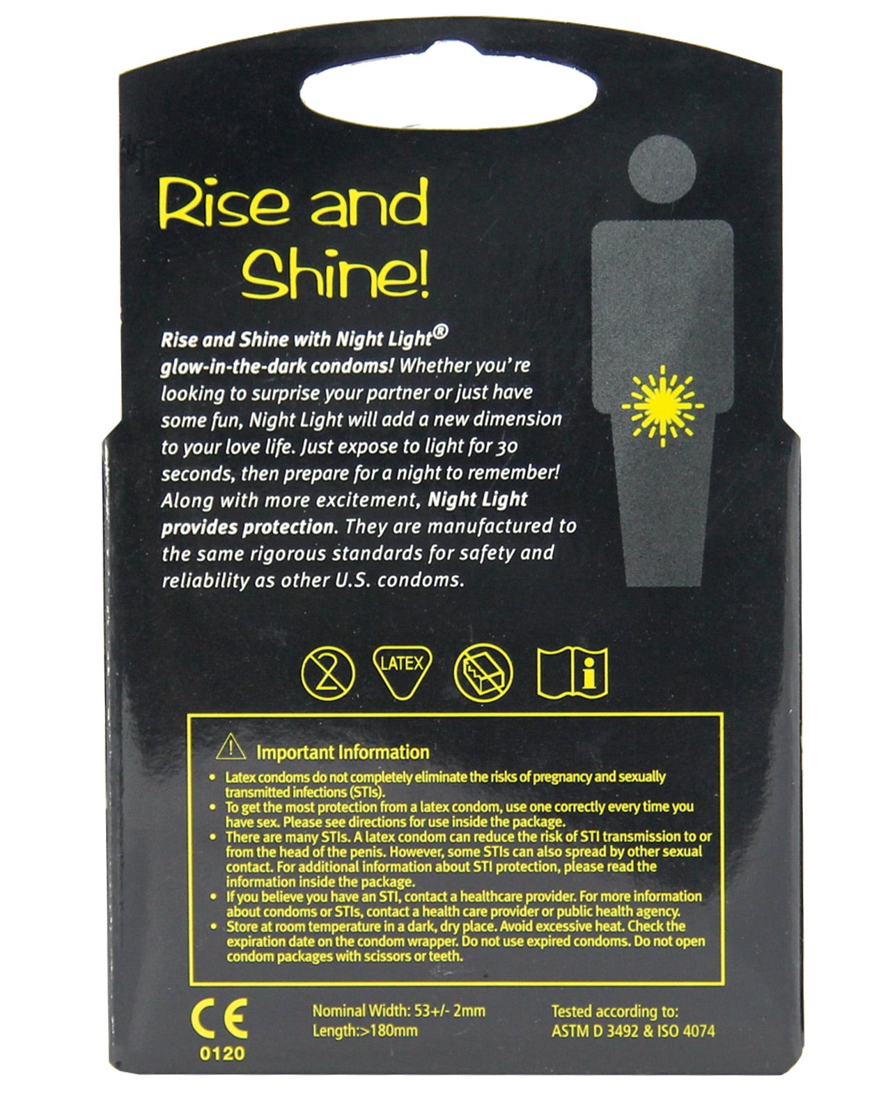 Night Light Glow in the Dark Condom - Box of 3