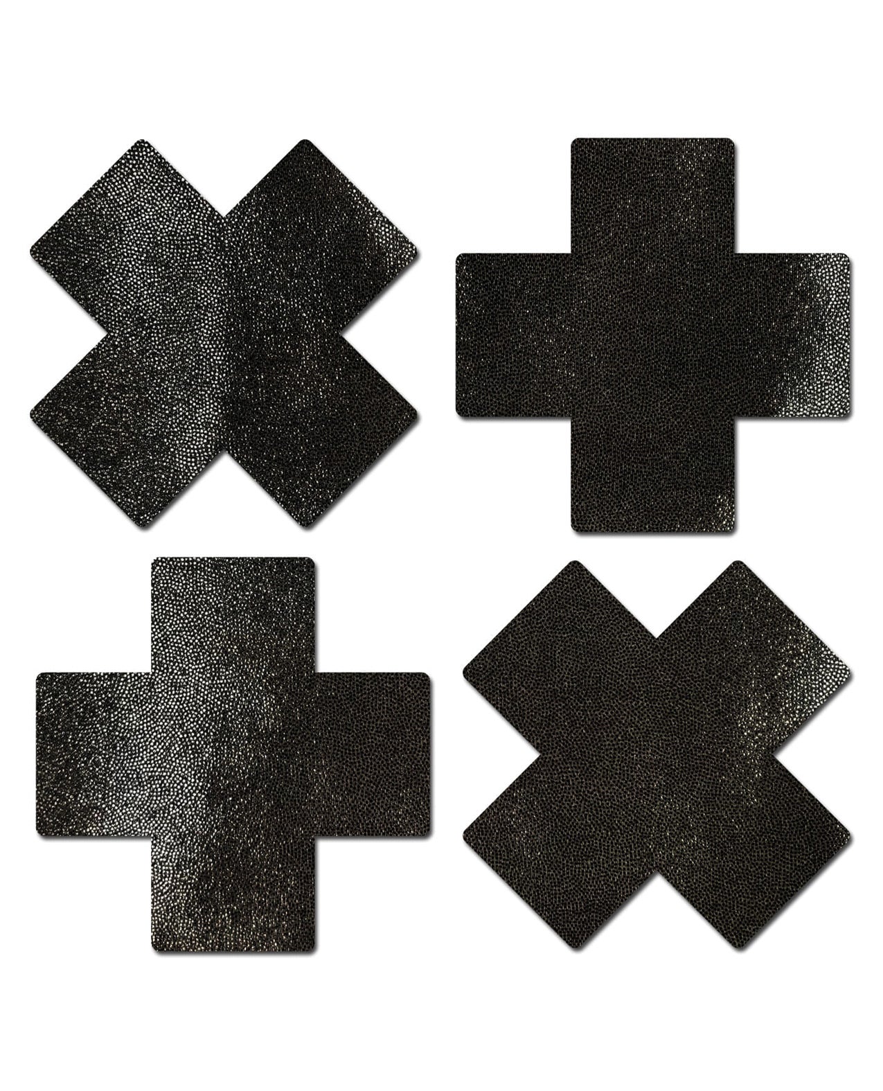 Pastease Petites Liquid Cross - Black O/S Pack of 2 Pair