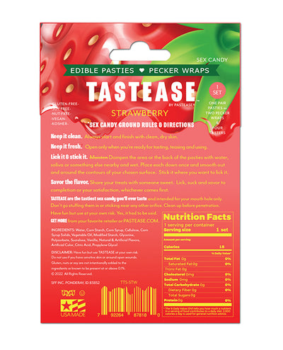 Pastease Tastease Tasty Sex Candy - Strawberry O/S
