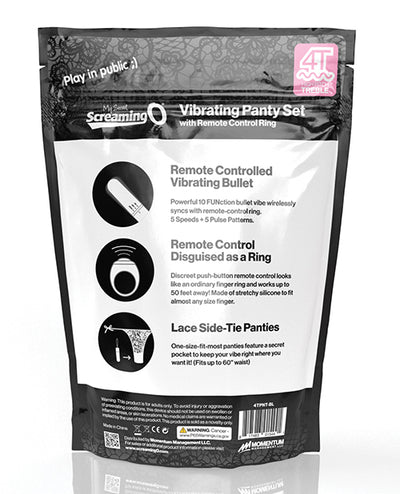 Screaming O My Secret 4T Panty Vibe w/Remote - Black