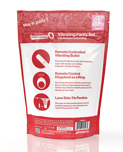 Screaming O My Secret 4T Panty Vibe w/Remote - Red