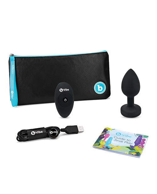 b-Vibe Remote Control Vibrating Jewel Plug (M/L) - Assorted Colors