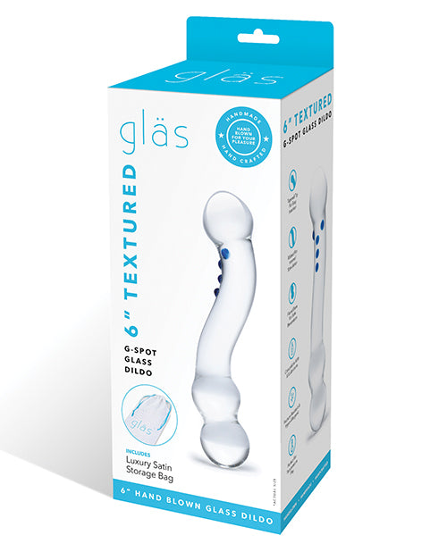 Glas 6" Curved G-Spot Glass Dildo