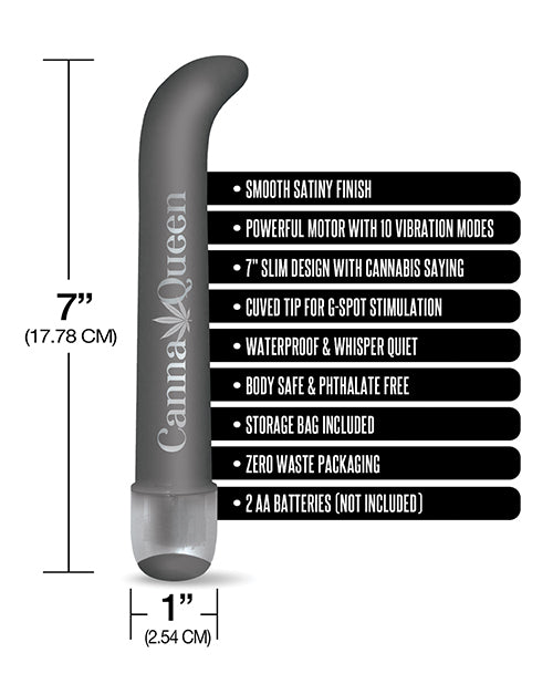Buzzed 7" G-Spot Vibe - Canna Queen Black