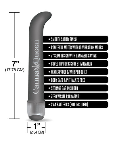 Buzzed 7" G-Spot Vibe - Canna Queen Black