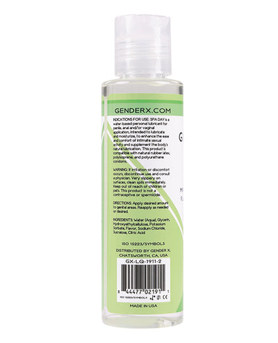 Gender X Flavored Lube - 4 oz Spa Day