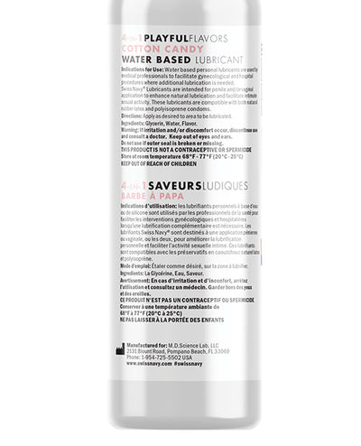 Swiss Navy 4 in 1 Playful Flavors Cotton Candy - 4 oz