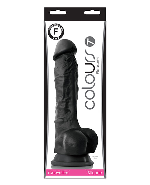 Colours Pleasures 7" Dong w/Balls & Suction Cup - Assorted Colors