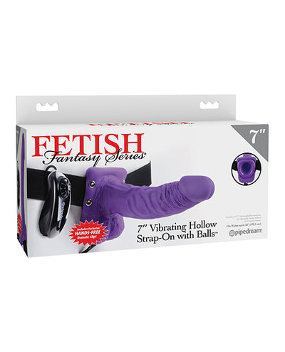 Fetish Fantasy Series 7" Vibrating Hollow Strap On w/Balls