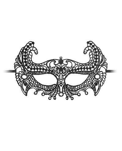 Shots Ouch Black & White Lace Eye Mask - Empress Black