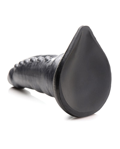Creature Cocks Beastly Tapered Bumpy Silicone Dildo - Silver/Black