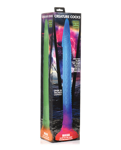 Creature Cocks Makara Silicone Snake Dildo - Glow in the Dark