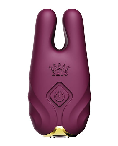 Zalo Nave Vibrating Nipple Clamps - Velvet Purple