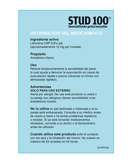 PROMO Stud 100 Consumer Leaflets - Spanish