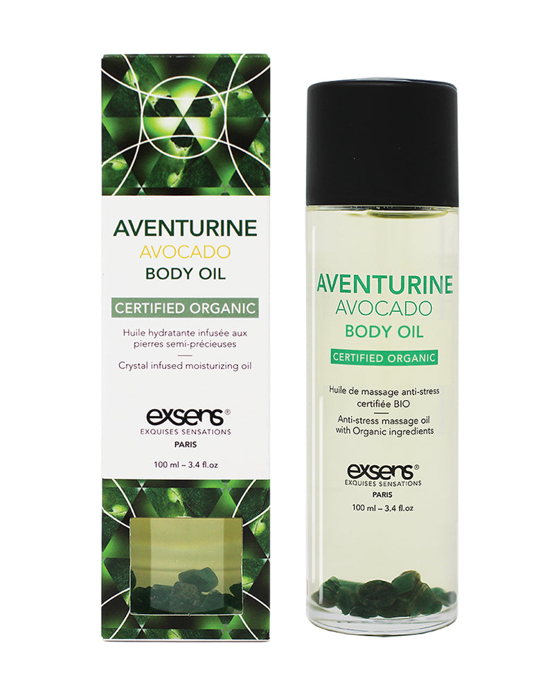 EXSENS of Paris Organic Body Oil with Stones - Assorted Crystals