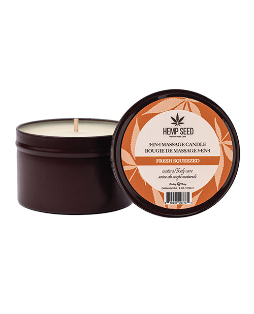 Earthly Body Summer 2025 3 in 1 Massage Candle - 6 oz Fresh Squeezed