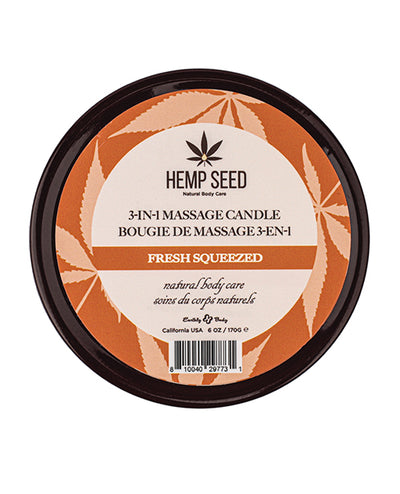 Earthly Body Summer 2025 3 in 1 Massage Candle - 6 oz Fresh Squeezed