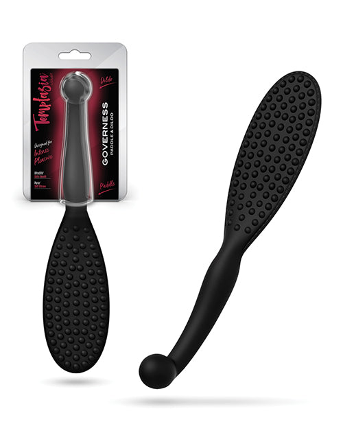 Blush Temptasia Governess Paddle $ Dildo - Black