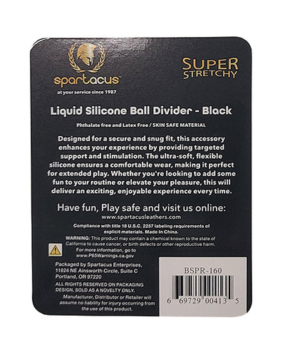 Spartacus Liquid Silicone Ball Divider - Black