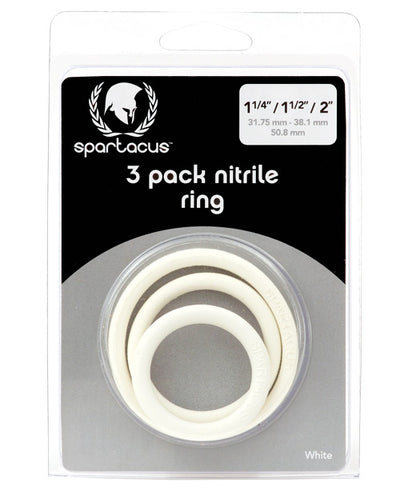 Spartacus Nitrile Cock Ring Set 3 Pack - Assorted Colors