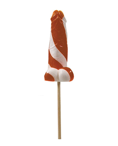 Cock Tailz Liquor Flavored Pecker Pops - Baileys & Cream Tan/White Stripe