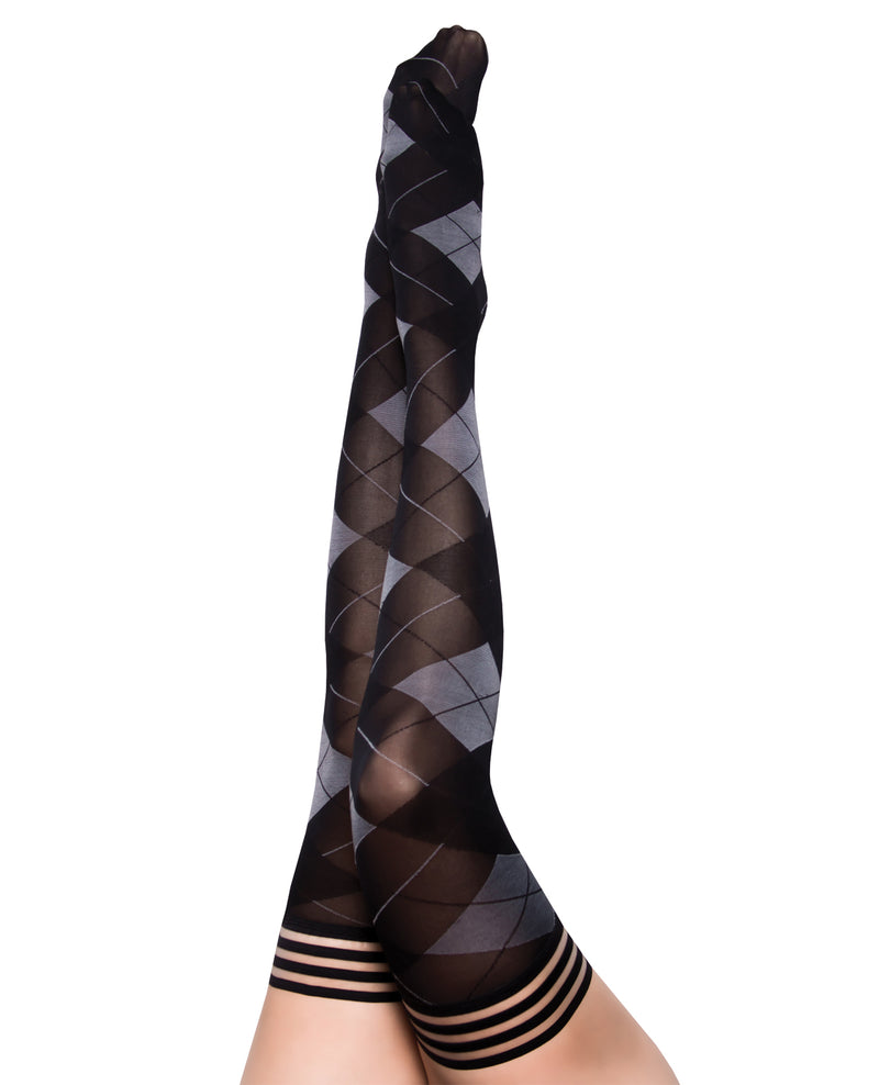Kix'ies Kimmie Argyle Thigh High - Argyle