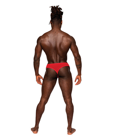 Sassy Lace Open Ring Thong Red L/XL
