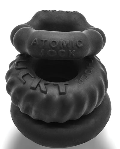 Oxballs Bonemaker Boner Cock Ring Kit - Pack of 3, Special Edition Night
