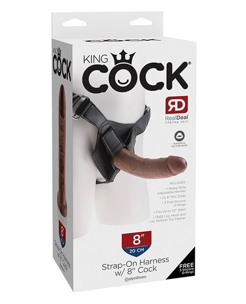 King Cock Strap On Harness w/8" Cock