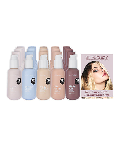 Simply Sexy Pheromone Hair + Body Mist Bundle w/Testers 26 pcs