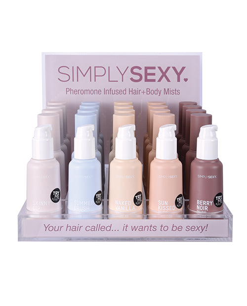 Simply Sexy Pheromone Hair + Body Mist Bundle w/Testers - 26 pcs