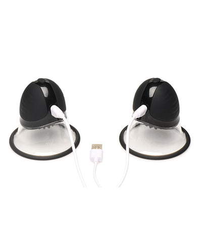 Size Matters 10X Rotating Silicone Nipple Suckers w/ 4 Attachments - Black