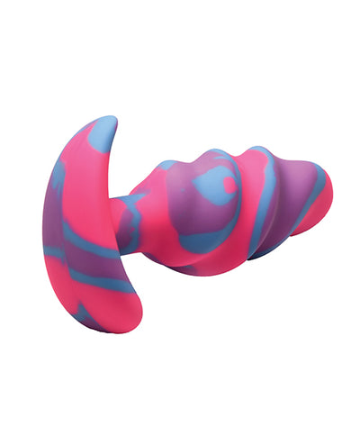 Creature Cocks - Unicorn Swirl Silicone Butt Plug - Medium