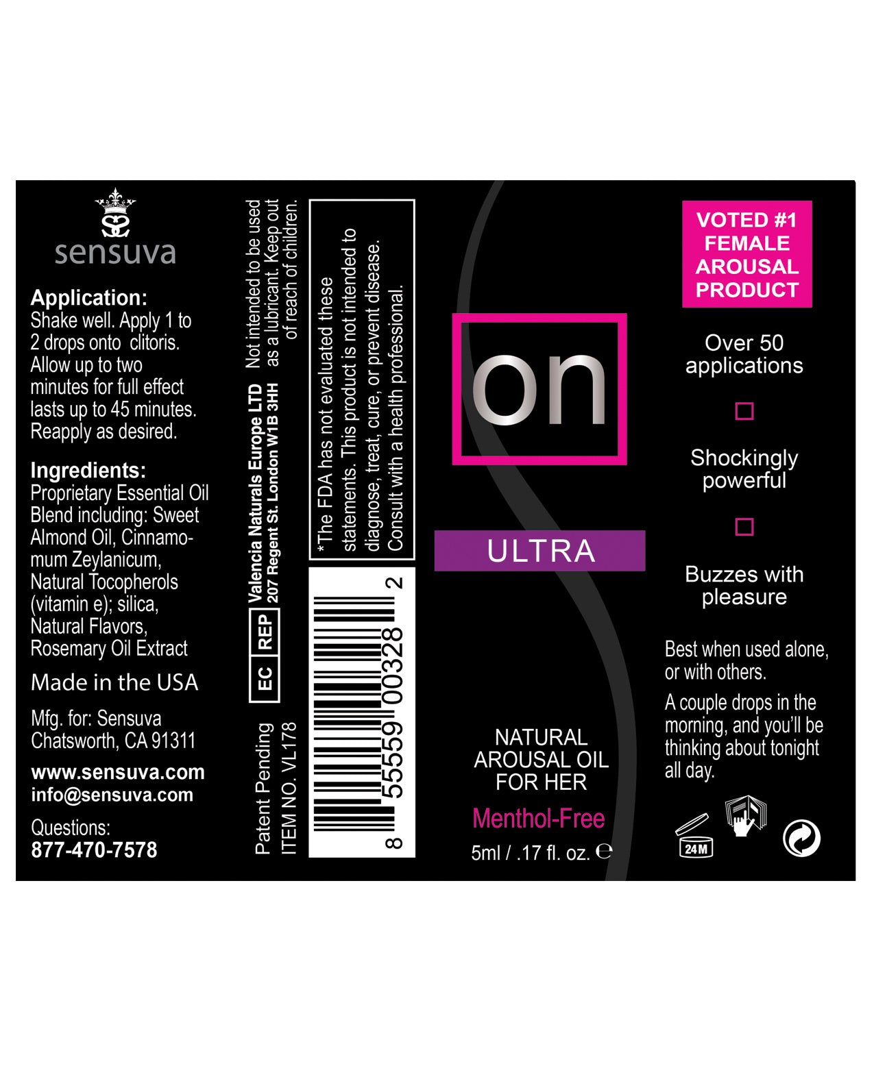 ON Natural Arousal Oil For Her - Ultra 5 ml Bottle