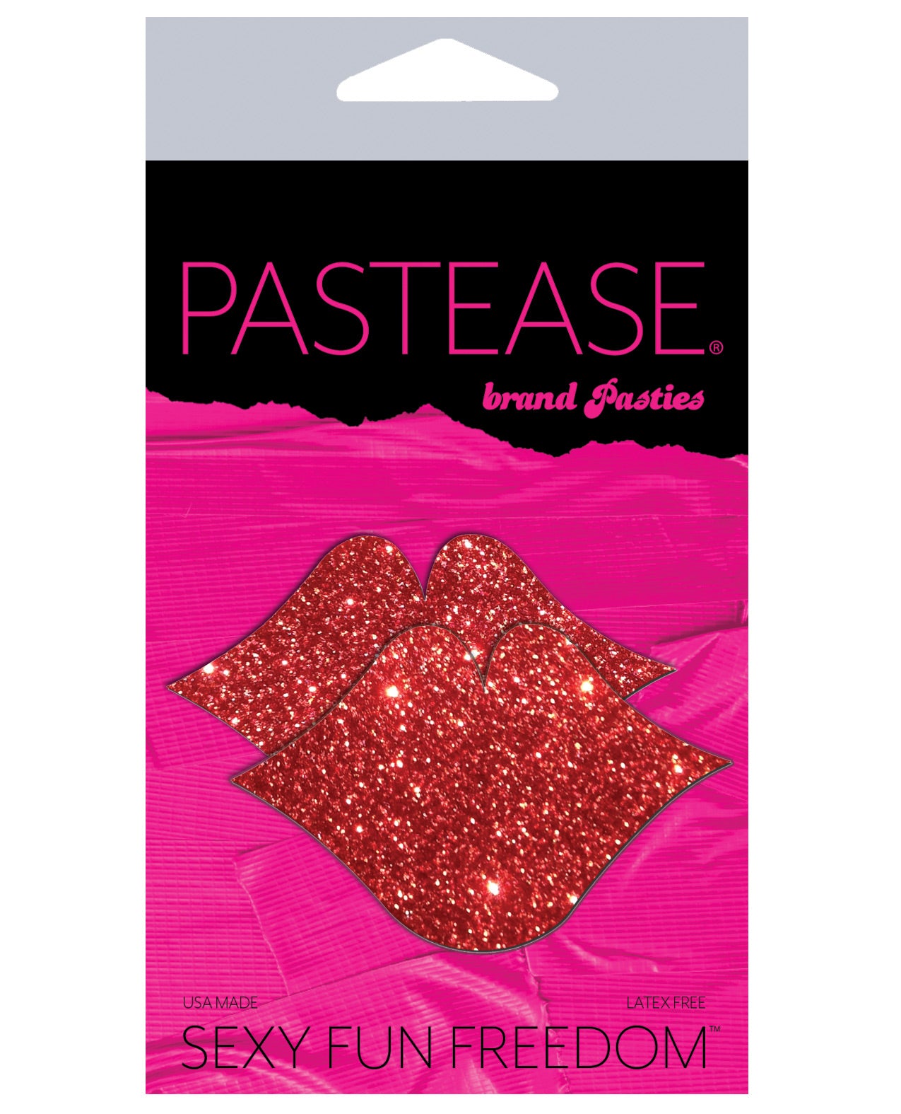 Pastease Glitter Lips - Red O/S