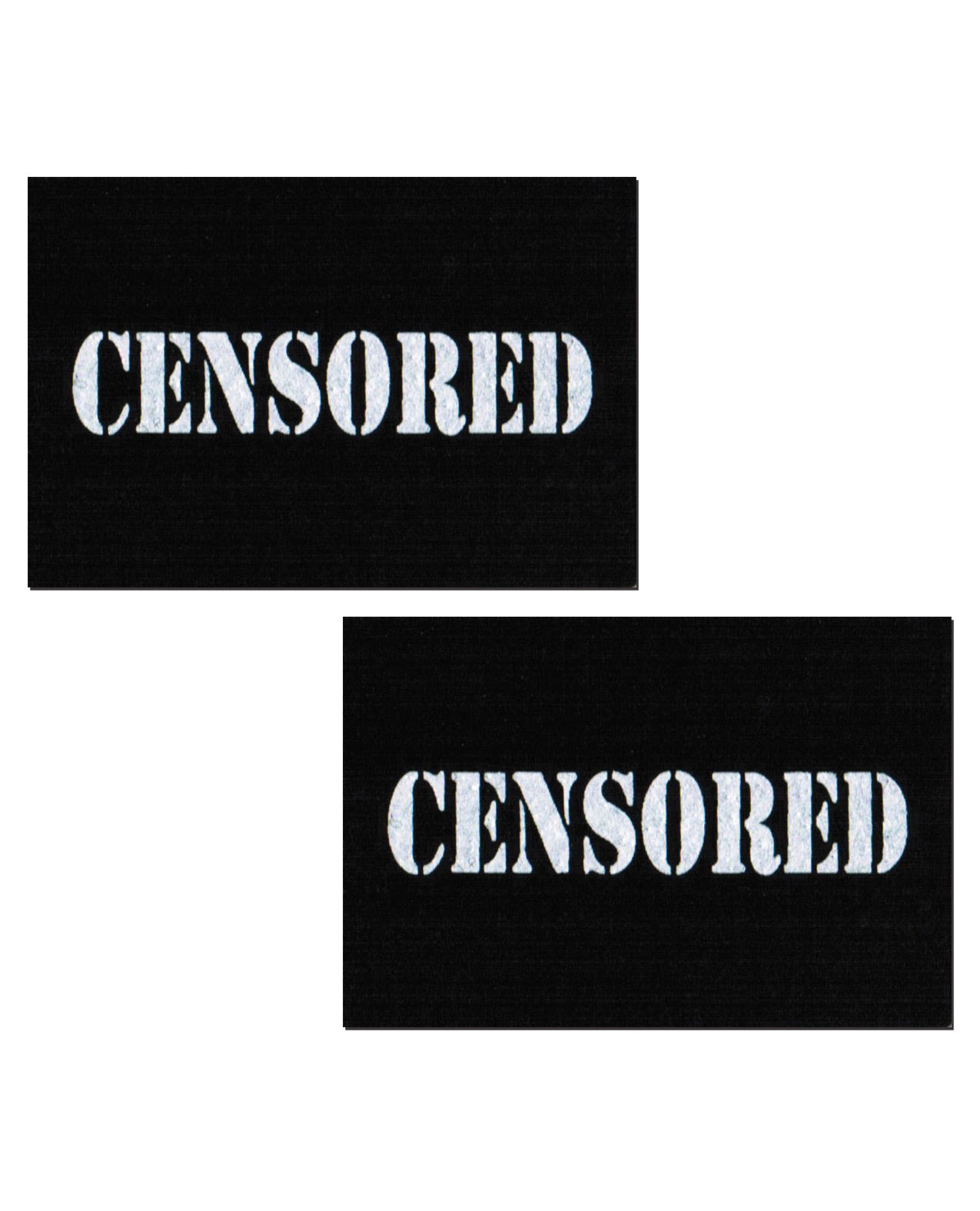 Pastease Censored Pastie - Black/White O/S