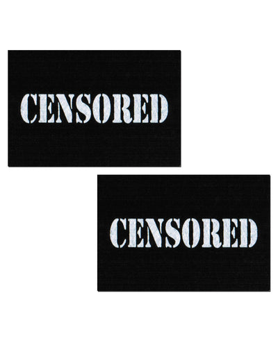 Pastease Censored Pastie - Black/White O/S