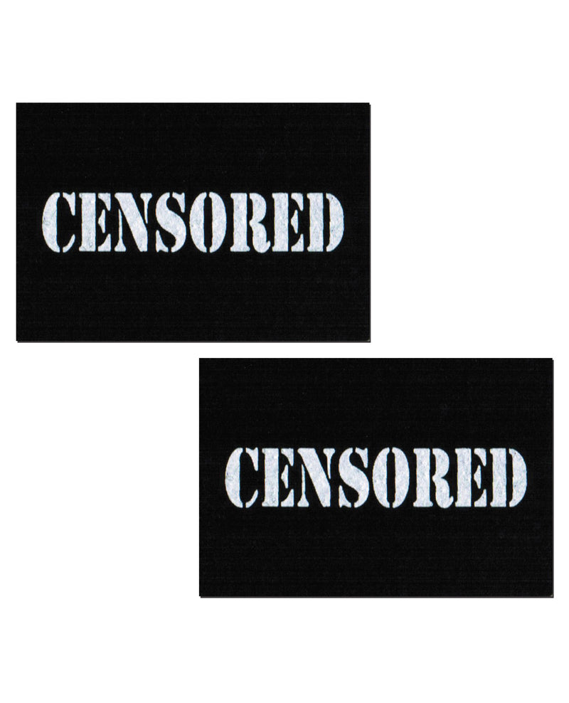 Pastease Censored Pastie - Black/White O/S