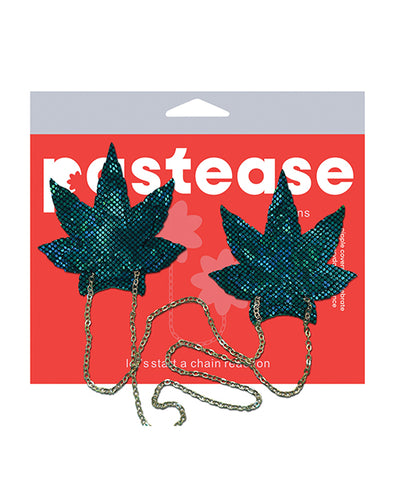 Pastease Chains Disco Weed Leaf - Green O/S