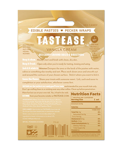 Pastease Tastease Tasty Sex Candy - Sweet Cream O/S