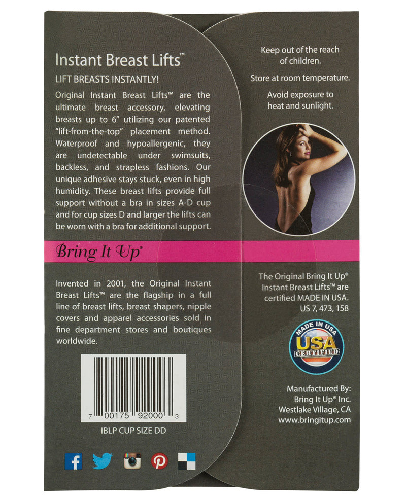 Bring it Up Plus Size Breast Lifts - D Cup & Larger Pack of 3