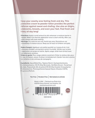 COOCHY Sweat Defense Protection Lotion - 3.4 oz