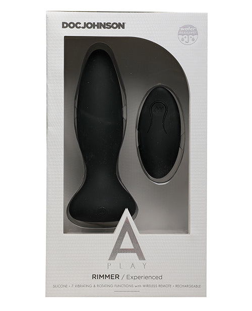 A Play Rimmer Experienced Rechargeable Silicone Anal Plug w/Remote - Assorted Colors