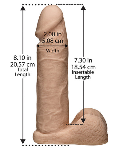 Ultra Harness 2 w/8" Ultraskyn Cock - White